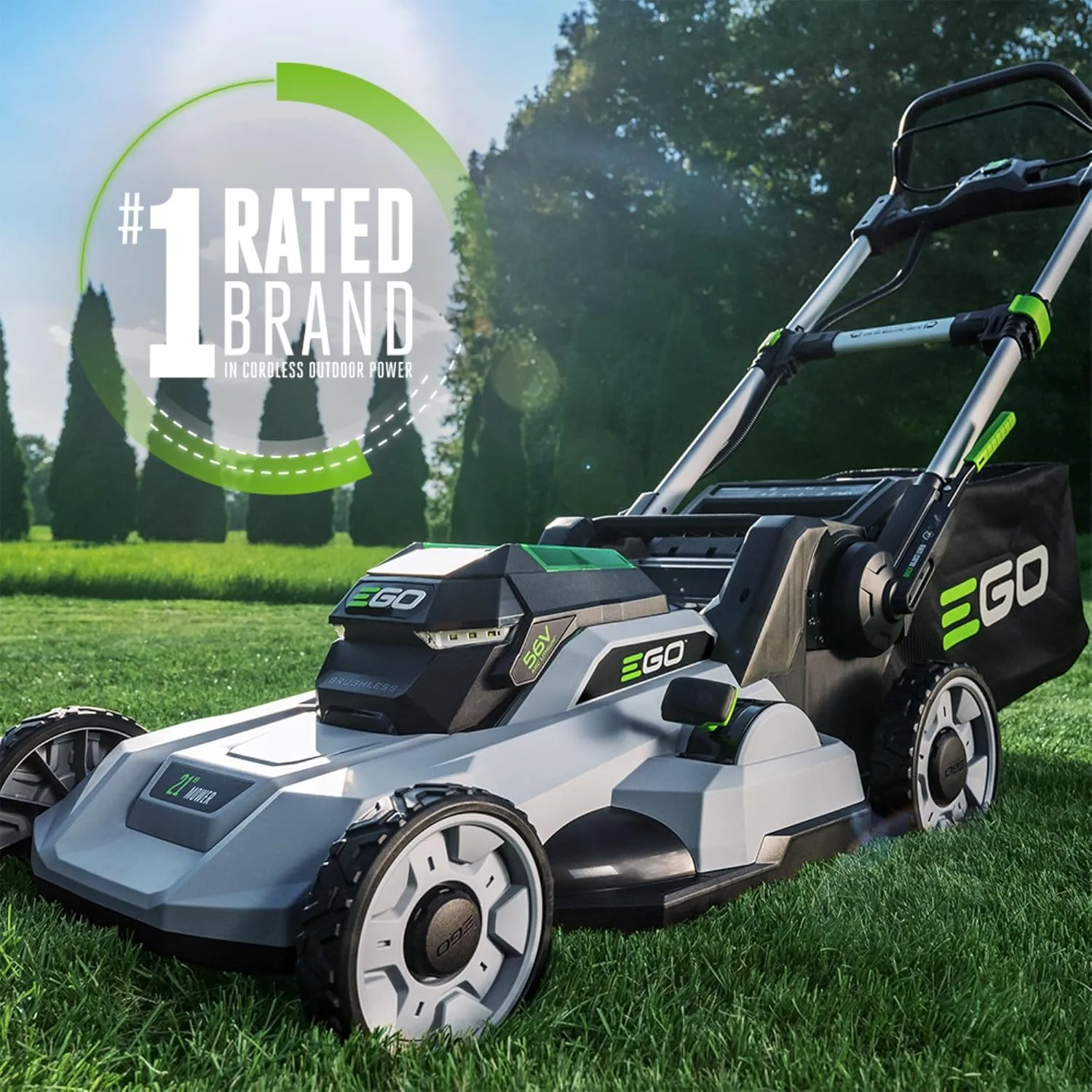 EGO POWER  Electric Lawn Mower, Cordless Push, Includes 56V 4.0Ah Battery and Charger - LM2112