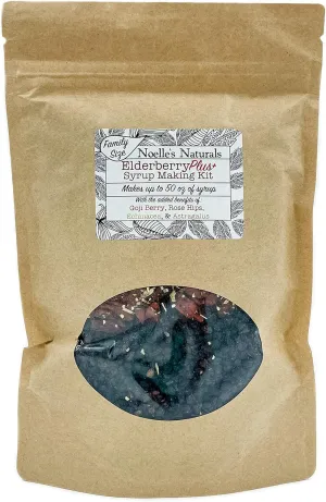 Elderberry Plus  Family Size, Elderberry Syrup Making Kit - Makes 50 oz - Includes Free Brew Bag - Just add Your own Honey - Easy to Make at Home - Natural & Organic Ingredients