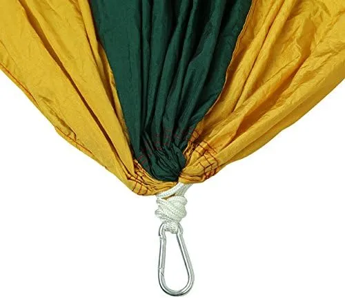 ELEOPTION® Portable Outdoor Double Camping Hammock Aluminum Carabiners Big Size 118 "x71 Lightweigh with Weather Resistant Best Equipment for Backpacking, Hiking, Hiking,Travel etc (Grey)