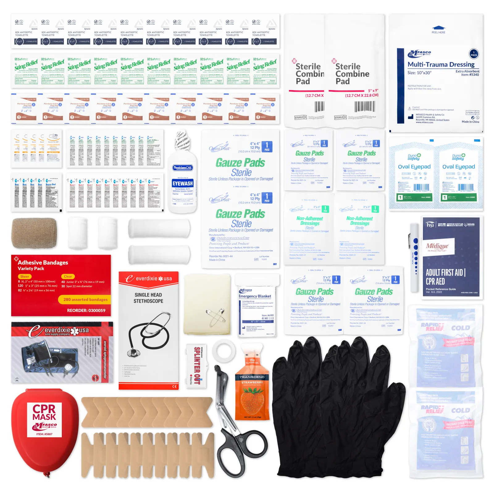 Emergency Response Kit Amz Fill Red Bag