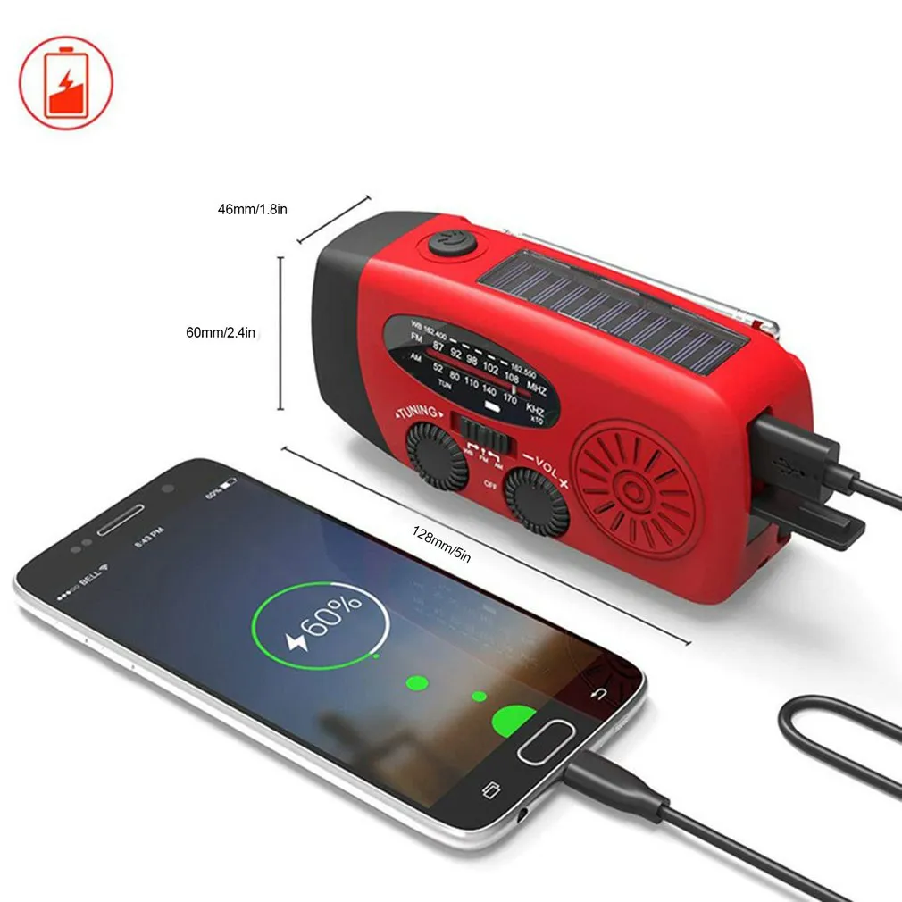 Emergency Solar Hand Crank Radio & Charger