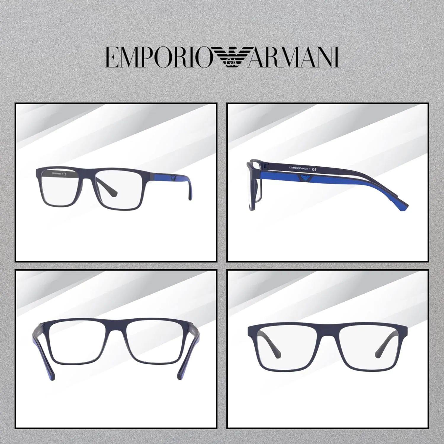 Emporio Armani EA4115 Square Sunglasses for Men   BUNDLE With Designer iWear Complimentary Eyewear Kit