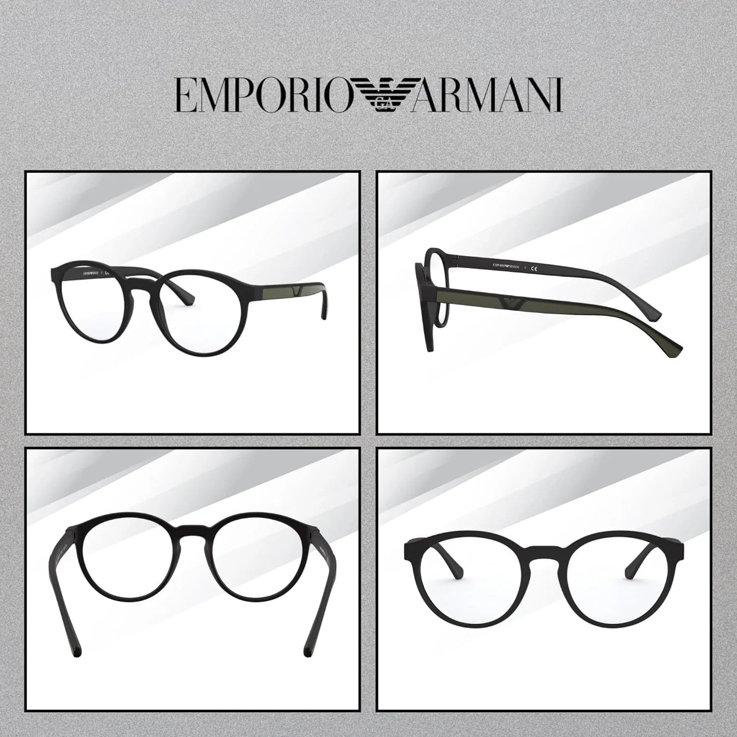 Emporio Armani EA4152 Round Sunglasses for Men   BUNDLE With Designer iWear Complimentary Eyewear Kit