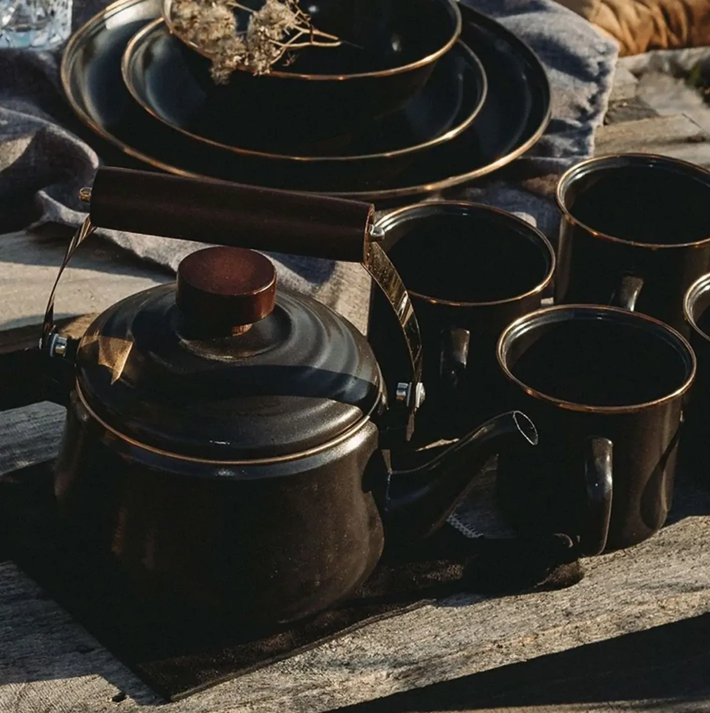 Enamel Teapot | Charcoal