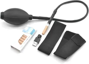 Enjoyer Smoke Machine - Magic Tricks Illusion Prop - Smoke System   10 Cartridges, Wrist Strap, USB Charger - Adult, Unisex, Black, Indoor Use
