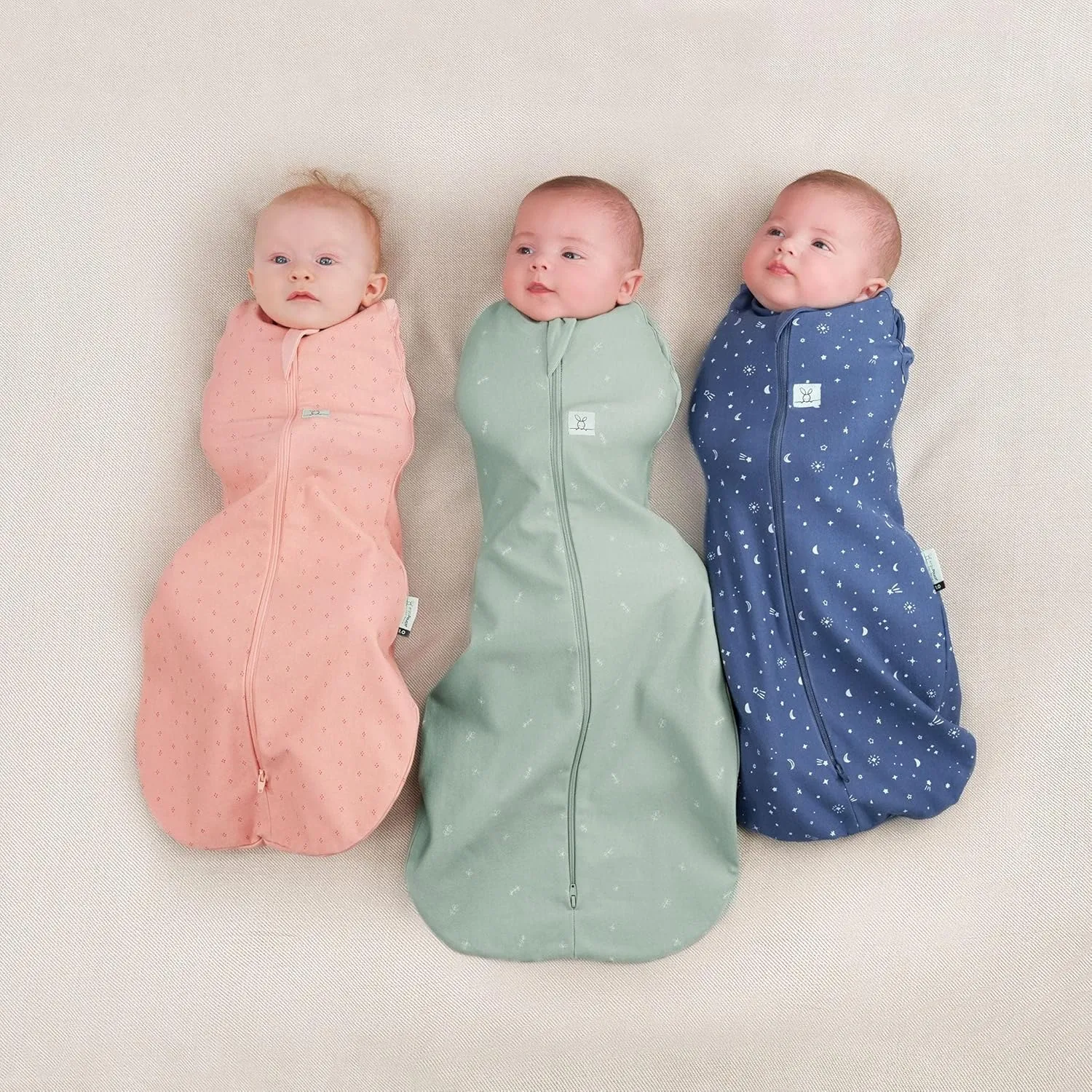 ergoPouch 0.2 TOG Cocoon Baby Sleep Sack 0-3 Months, Swaddle Sleeping Bag, Temperature Control Wearable Blanket (Sage)