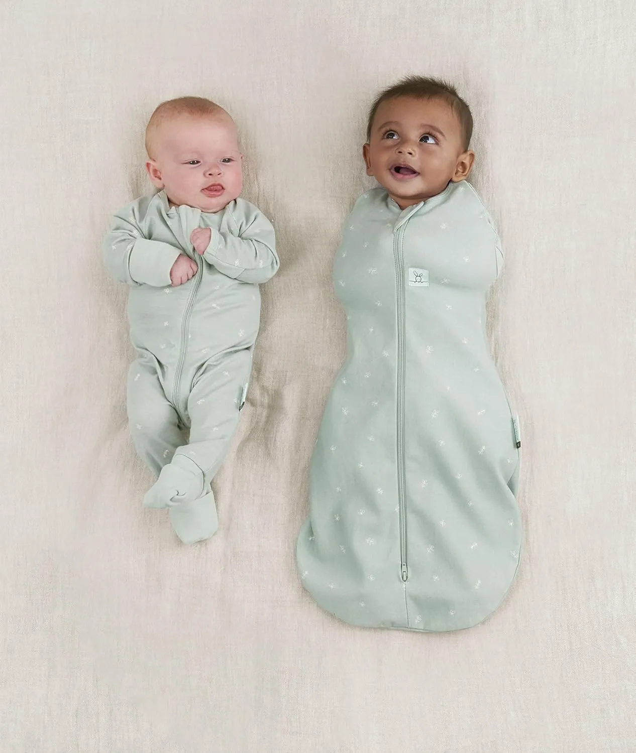 ergoPouch 0.2 TOG Cocoon Baby Sleep Sack 0-3 Months, Swaddle Sleeping Bag, Temperature Control Wearable Blanket (Sage)