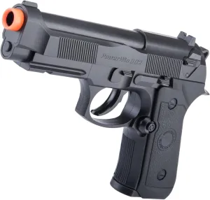Evike Airsoft - Win Gun High Power M9 CO2 Powered Airsoft Gas Airsoft Pistol - Black