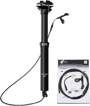 EXA Form 900i 30.9mm/31.6mm Dropper Post with Remote Lever and Cable Kit MTB/Ebike Internal Routing Dropper Seatpost for Mountain Bike(100mm/125mm/150mm Travel)
