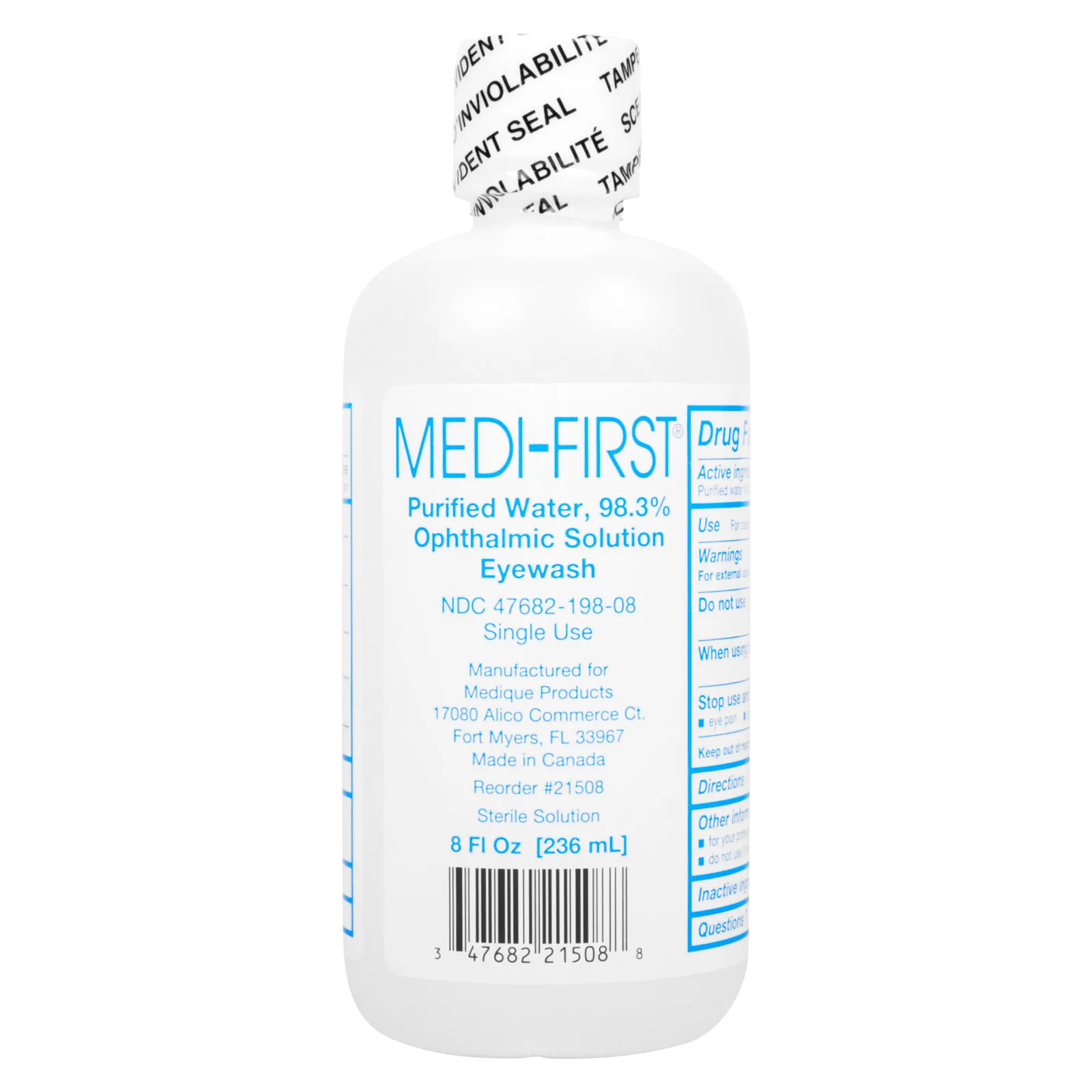 Eye Wash Single Use Bottle