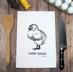 Farm Chick Flour Sack Tea Towel
