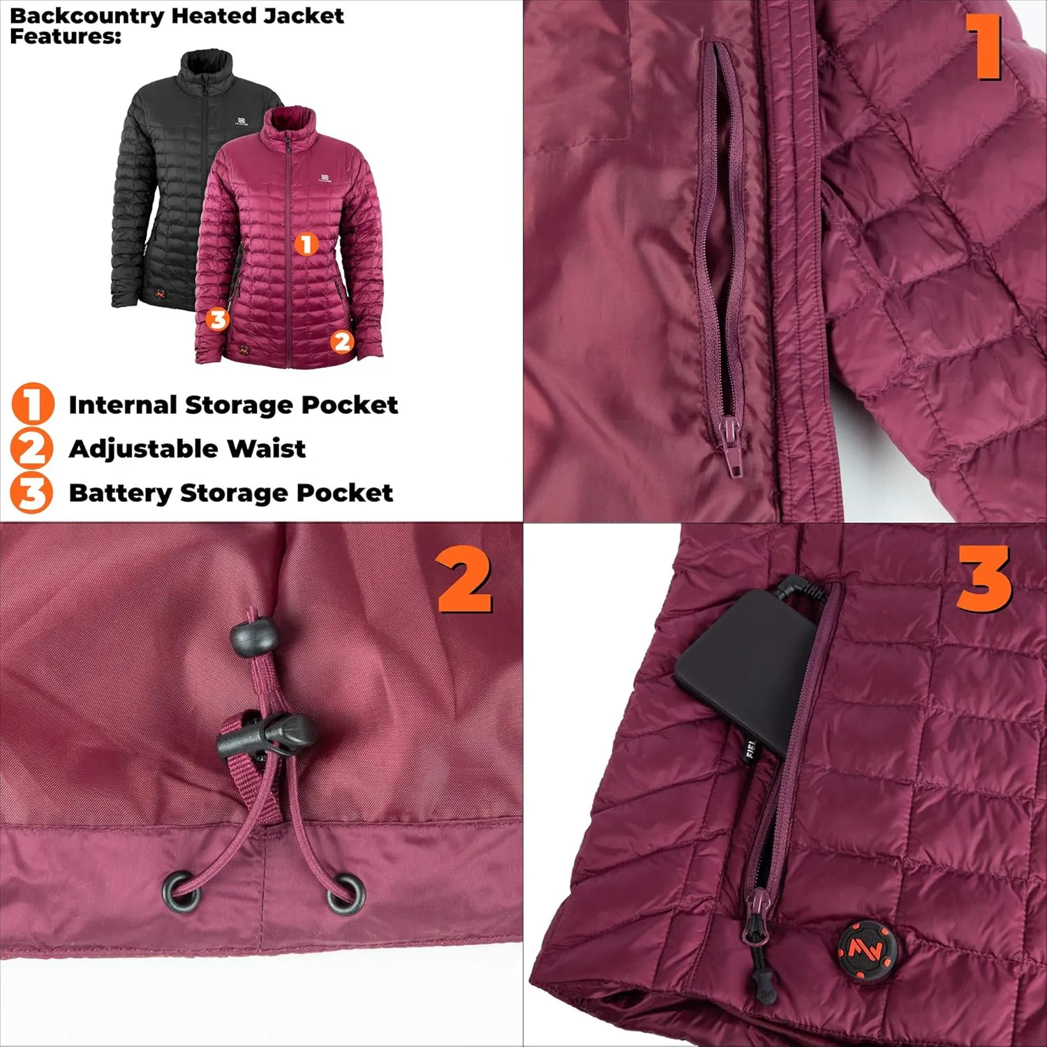 Fieldsheer Mobile Warming Women's Backcountry Jacket 7.4V