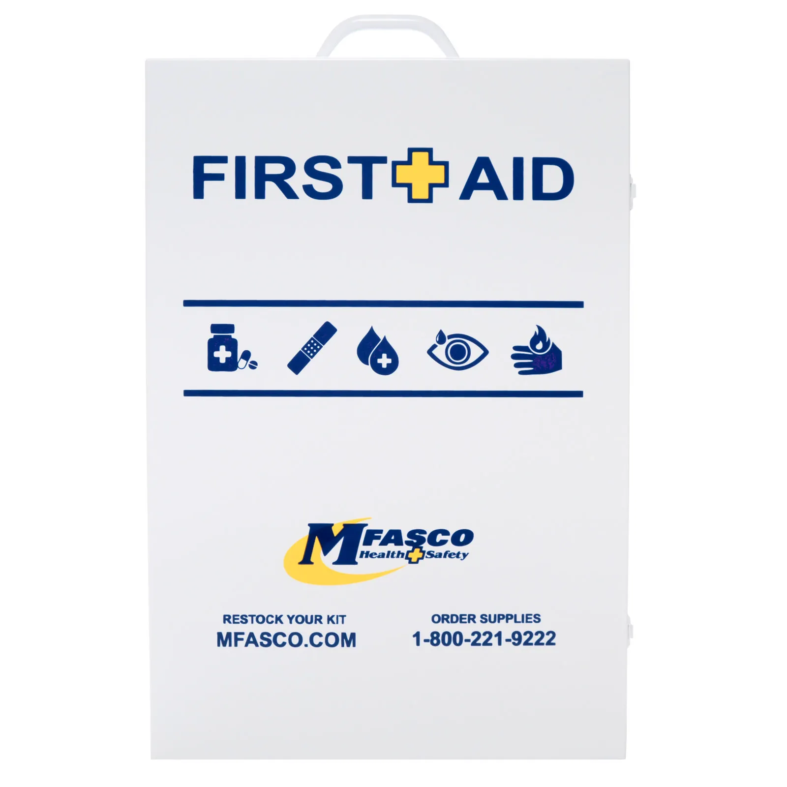 First Aid Box Empty 4 Shelf W/Logo