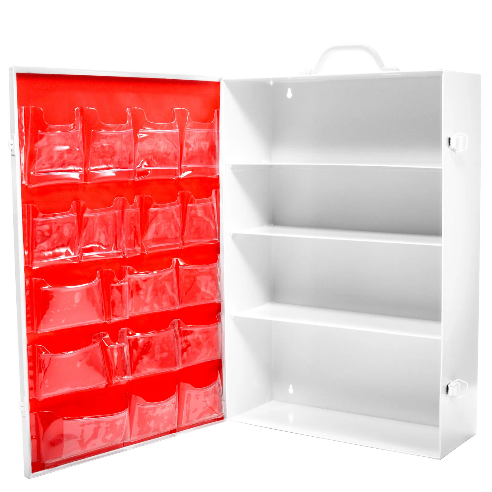 First Aid Box Empty 4 Shelf W/Logo