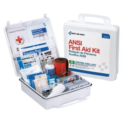 First Aid Only® ANSI B Type III Weatherproof 50 Person Bulk First Aid Kit, Plastic, Wall Mount, 90566
