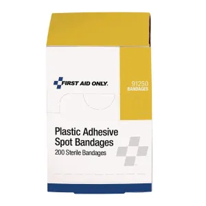 First Aid Only™ Plastic Spot Adhesive Bandages, 0.88" Dia, 200/Pack