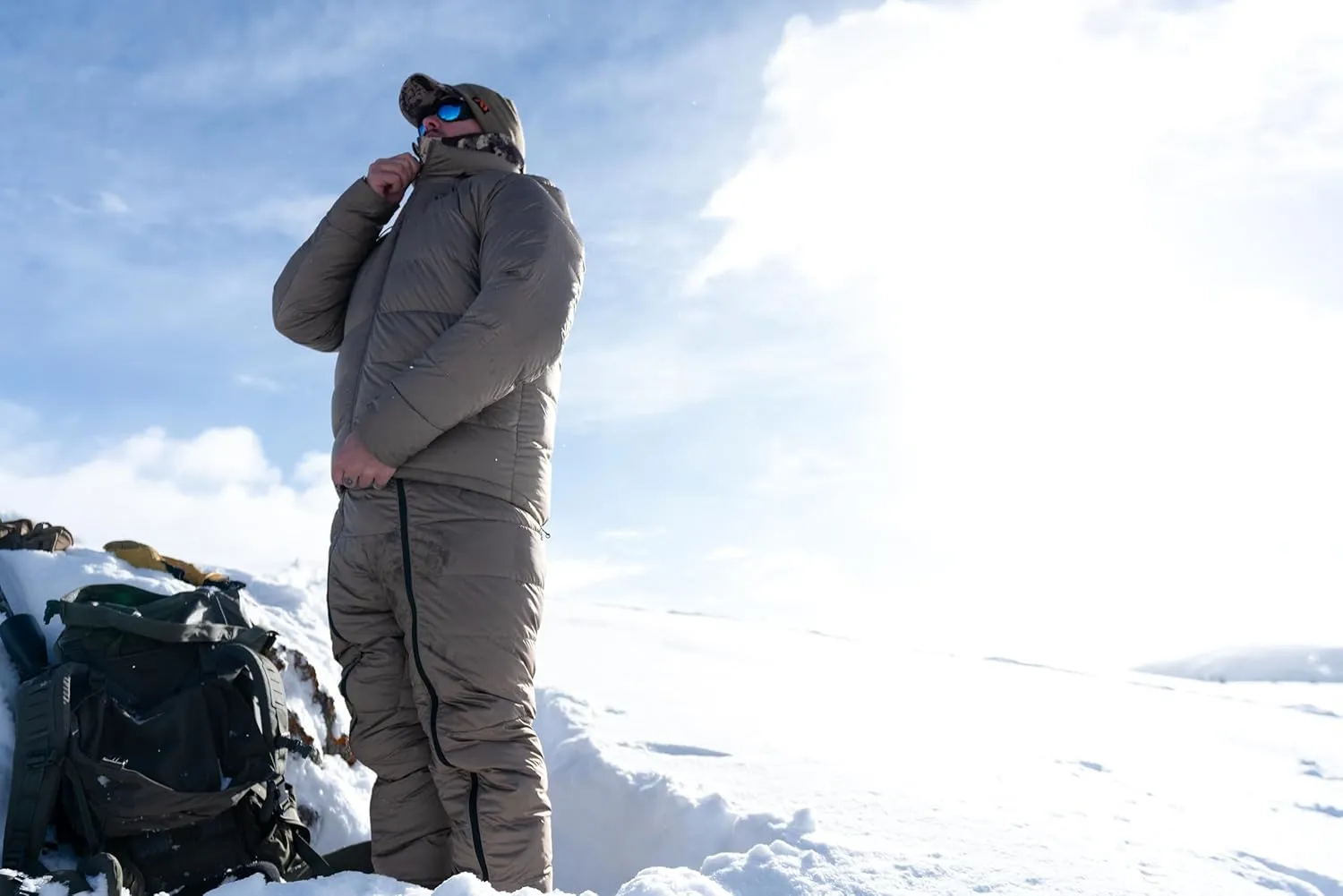First Lite Men's Whitecloud Down Jacket - Warm Packable Hunting Puffy Coat