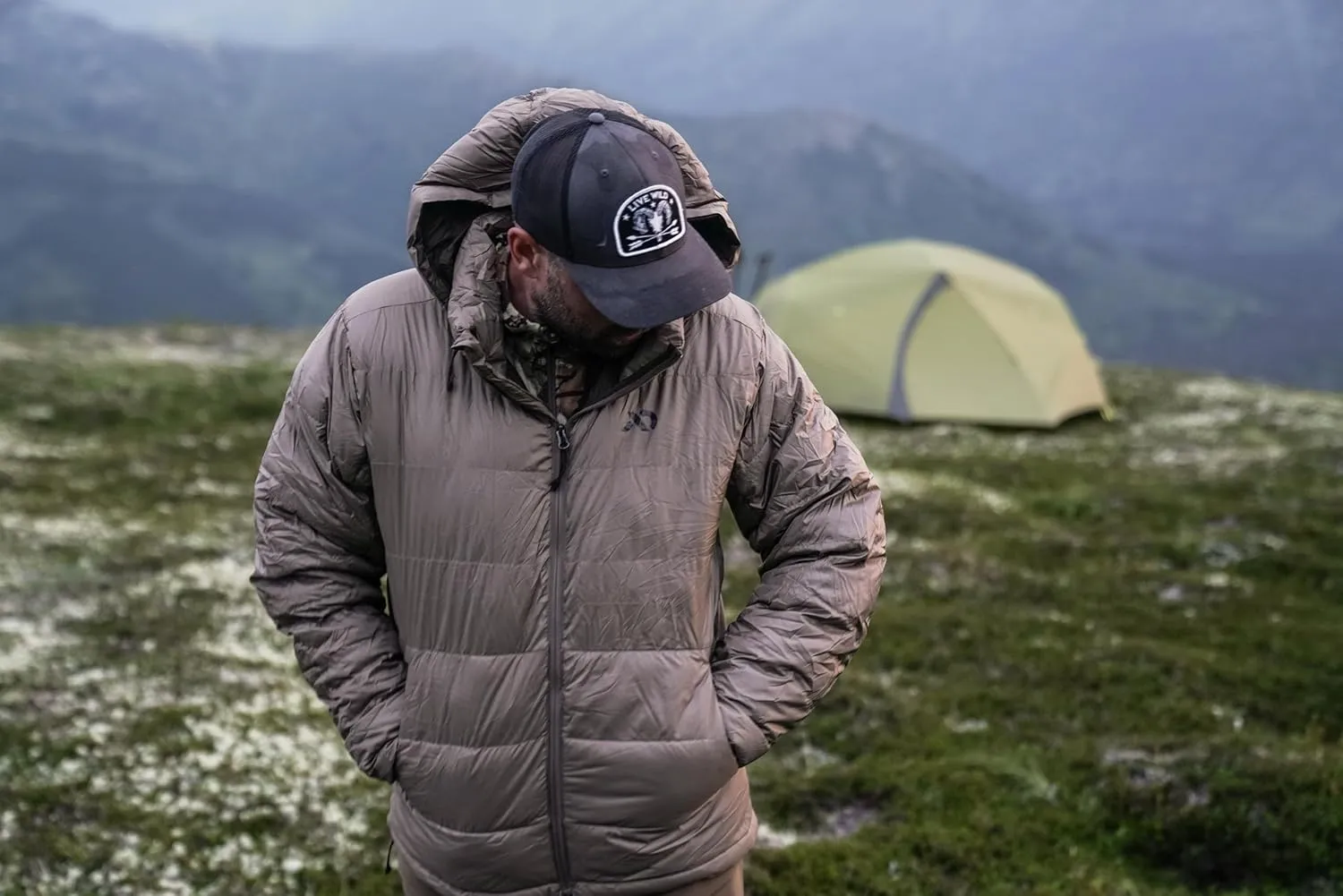 First Lite Men's Whitecloud Down Jacket - Warm Packable Hunting Puffy Coat