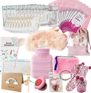 First Period Kit for Girls 9-12 10-12 | 1st Period Gifts | Period Packs for Young Girls First Time with 41PC Refill