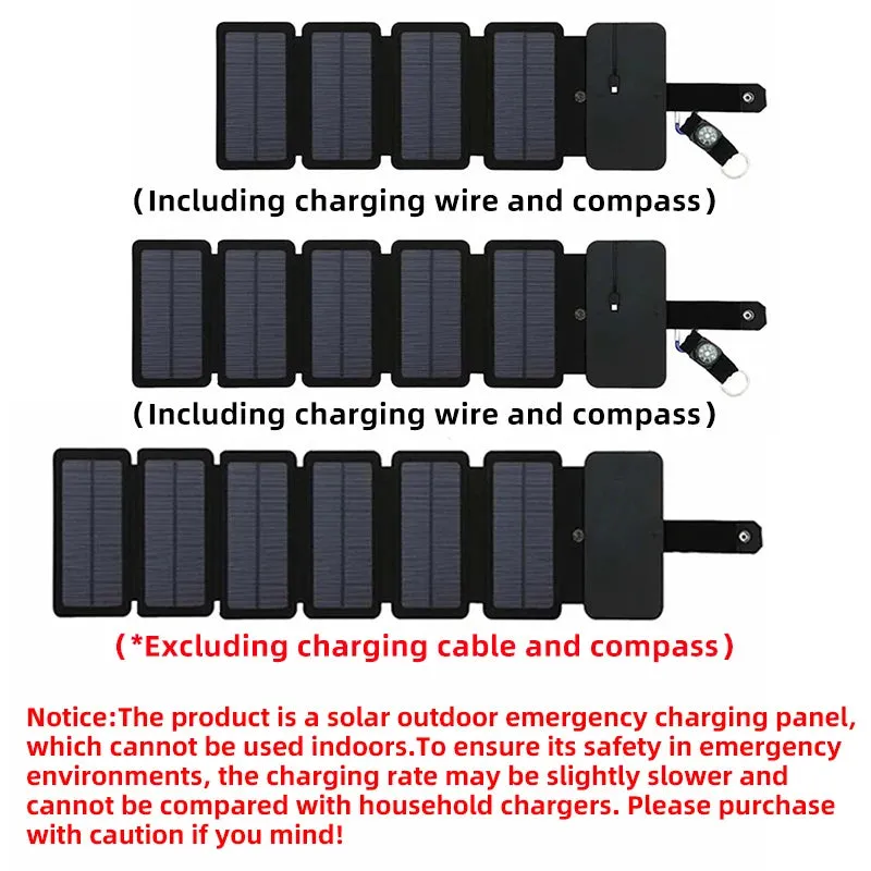 Foldable Solar Charger - Multifunctional Portable Charging Panel for Camping