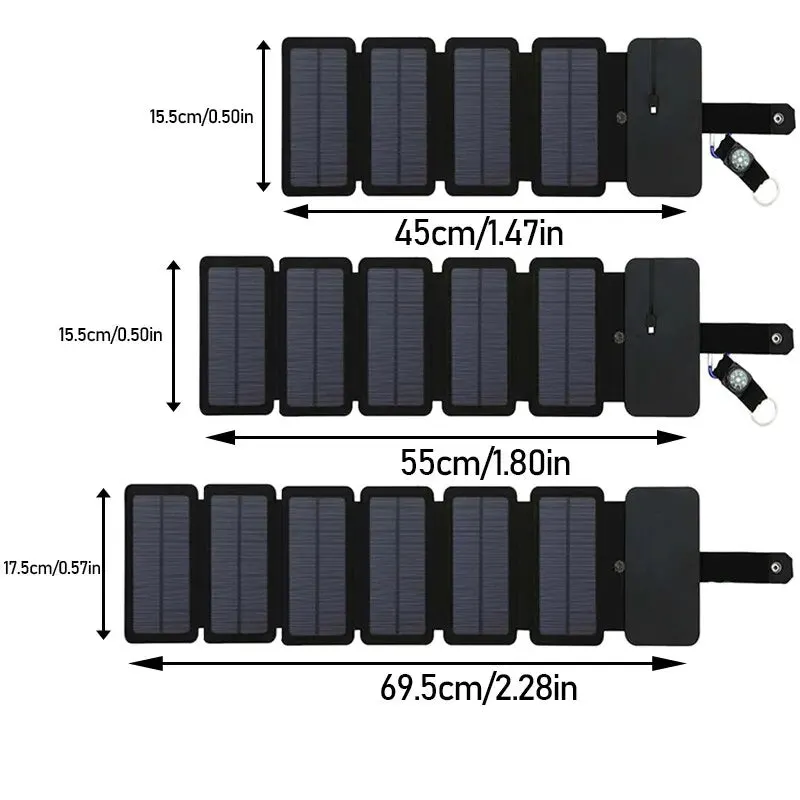 Foldable Solar Charger - Multifunctional Portable Charging Panel for Camping