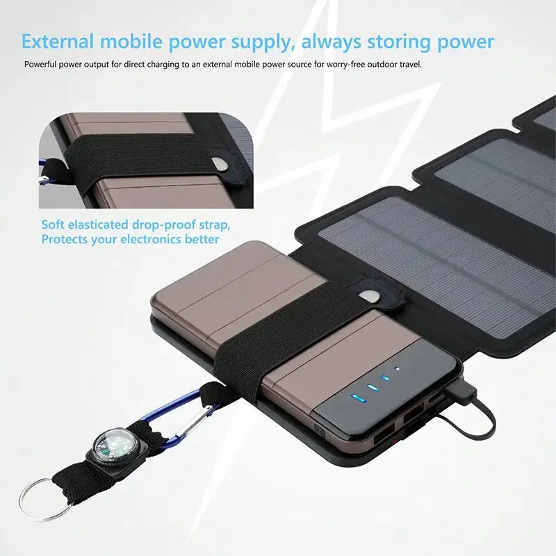 Foldable Solar Charger - Multifunctional Portable Charging Panel for Camping