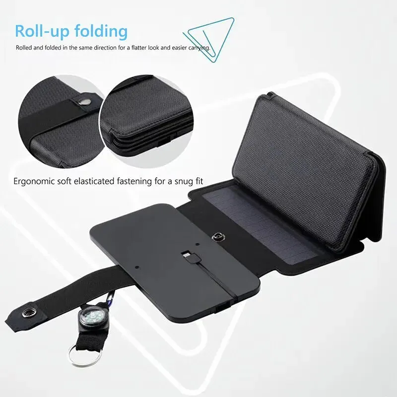 Foldable Solar Charger - Multifunctional Portable Charging Panel for Camping