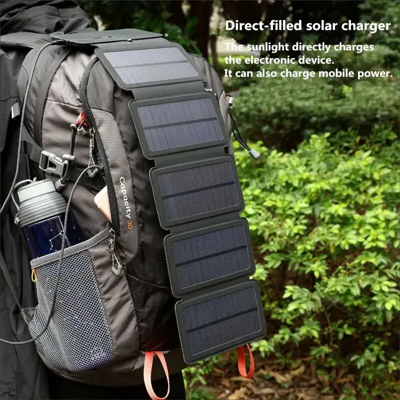 Foldable Solar Charger - Multifunctional Portable Charging Panel for Camping
