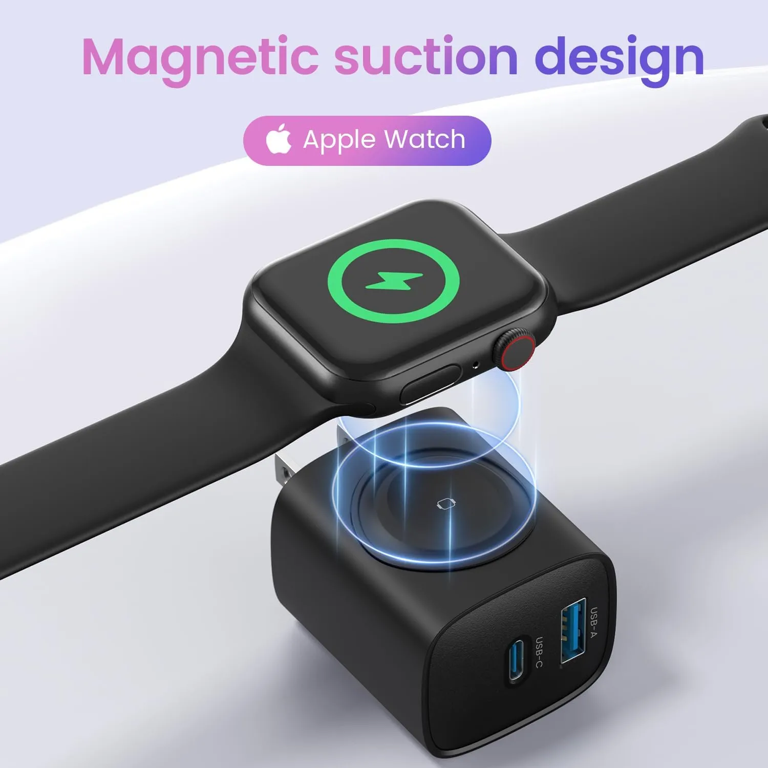 for Apple Watch Charger with 20W Fast Charging Block, 3 in 1 PD USB C Wall Charger Block for iWatch Series Ultra/9/8/7/6, Compatible with iPhone 16/16 Pro/iPhone 15 Series, Black