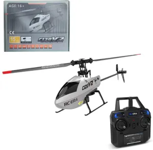 FunXylophy Remote Control Helicopter for Adult, C129 V2 2.4G 4CH RC Stunt Helicopter Military Aircraft Model with Low Voltage Alarm and One-Button Takeoff & Landing Functions(RTF/Silver)