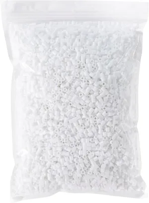 Fuse Beads 6000 Pieces White Melty Beads 5mm Iron Beads Compatible Perler Beads Hama Beads, White