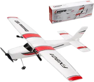 FX-801 RC Airplane, Cessna 182 2.4G Remote Control Stunt Plane Electric Fixed-Wing Glider Model Toy for Kids & Beginners, Hobby RC Aircraft for Adults, RC Airplanes for Boys-RTF Version