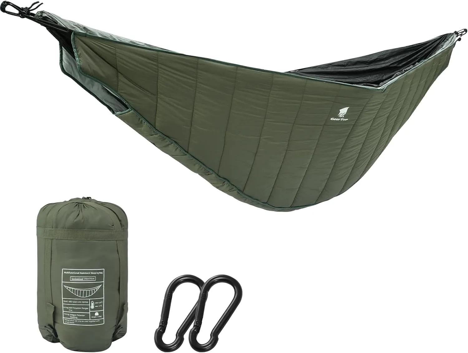 GEERTOP Ultralight Double Hammock Underquilt Full Length Warm Camping Quilt All Season for Outdoor Backpacking Hiking Travel