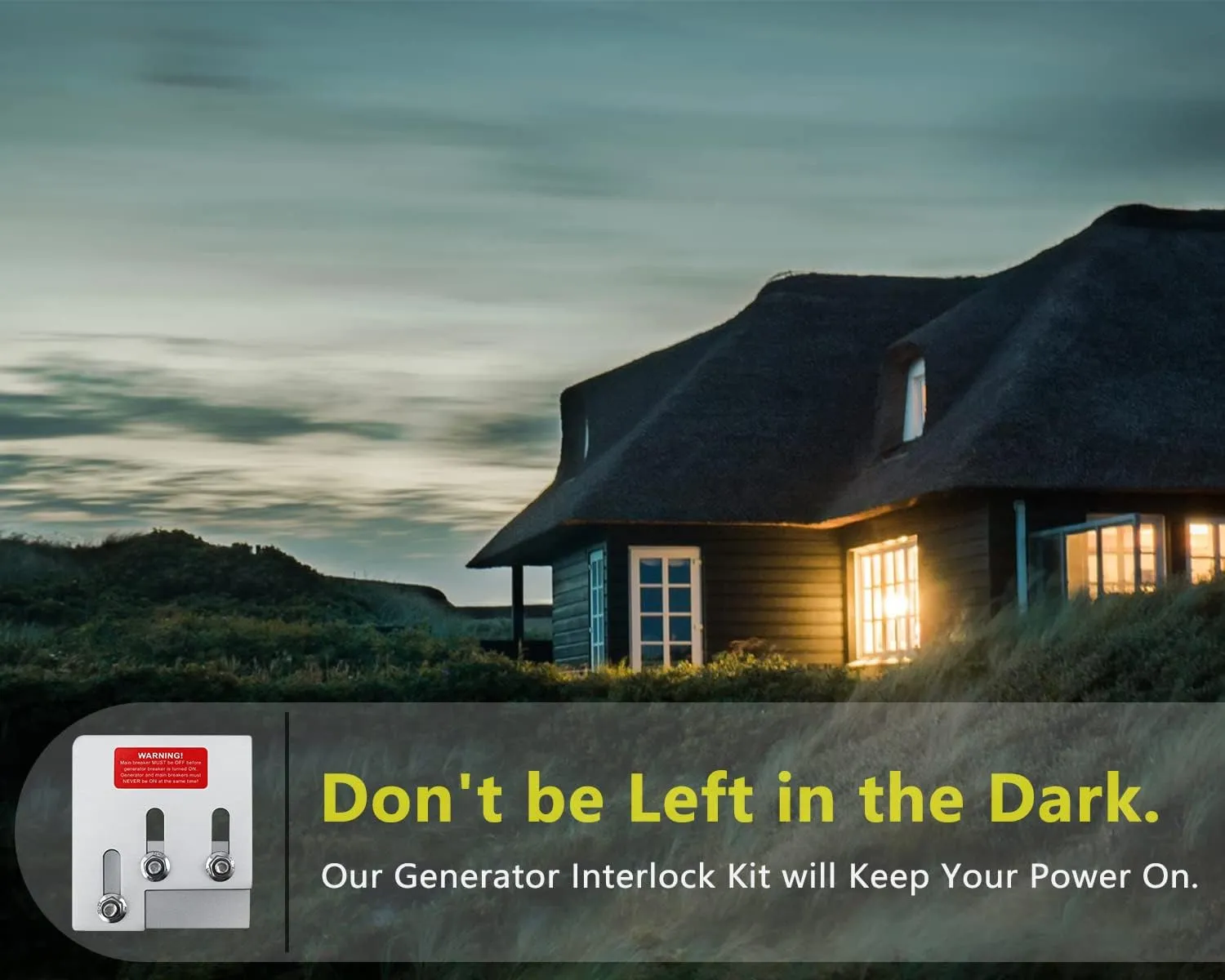 Generator Interlock Kit Compatible with Square D QO or Homeline 150 or 200 amp Panels. 1 3/8 in Spacing Between The Main and Generator Circuit Breakers, SD200A Professional Generator Interlock Kit