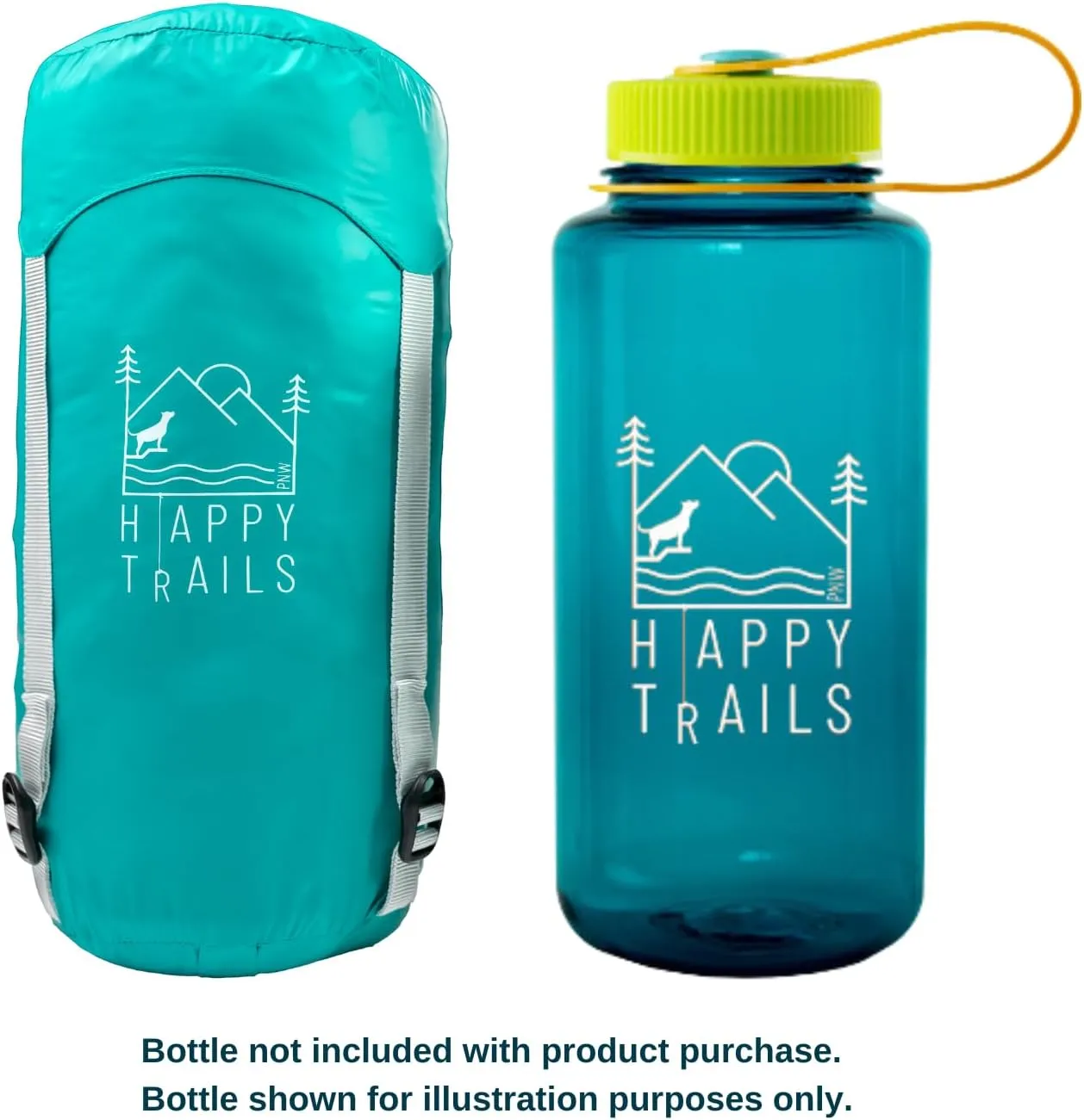 Glacial Blue Ultralight Dog Sleeping Bag with Packable Bed for Hiking, Camping and Outdoor Travel - Medium Size
