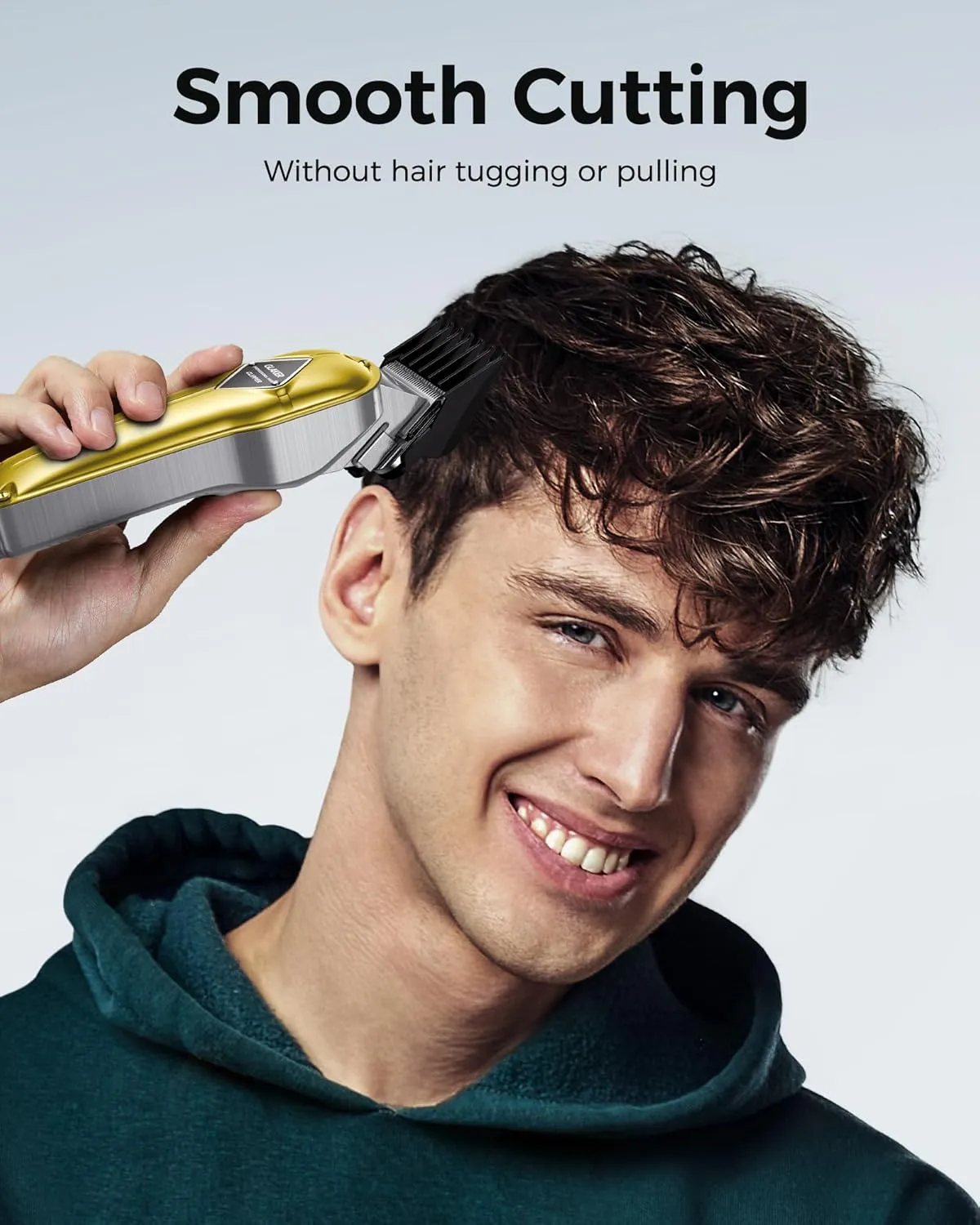 GLAKER Clippers and Trimmers Set - Electric Clippers for Hair Cutting with 13 Blending & Fading Guide Combs, Professional Barber Clippers and Detailed Trimmer for Convenient at Home Haircutting