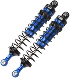 GPM Upgrades Aluminum 6061-T6 Front Adjustable Spring Dampers For1/10 Rock Rey LOS03009T1/T2 RC Car (Blue)