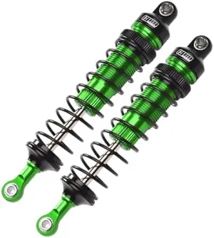 GPM Upgrades Aluminum 6061-T6 Front Adjustable Spring Dampers For1/10 Rock Rey LOS03009T1/T2 RC Car (Green)