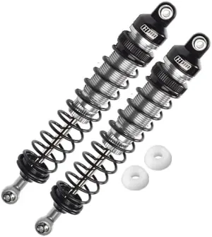 GPM Upgrades Aluminum 6061-T6 Rear Adjustable Spring Dampers for 1/10 Rock Rey LOS03009T1/T2 /1/10 Baja Rey Desert Truck（LOS03008） RC Car (Silver)