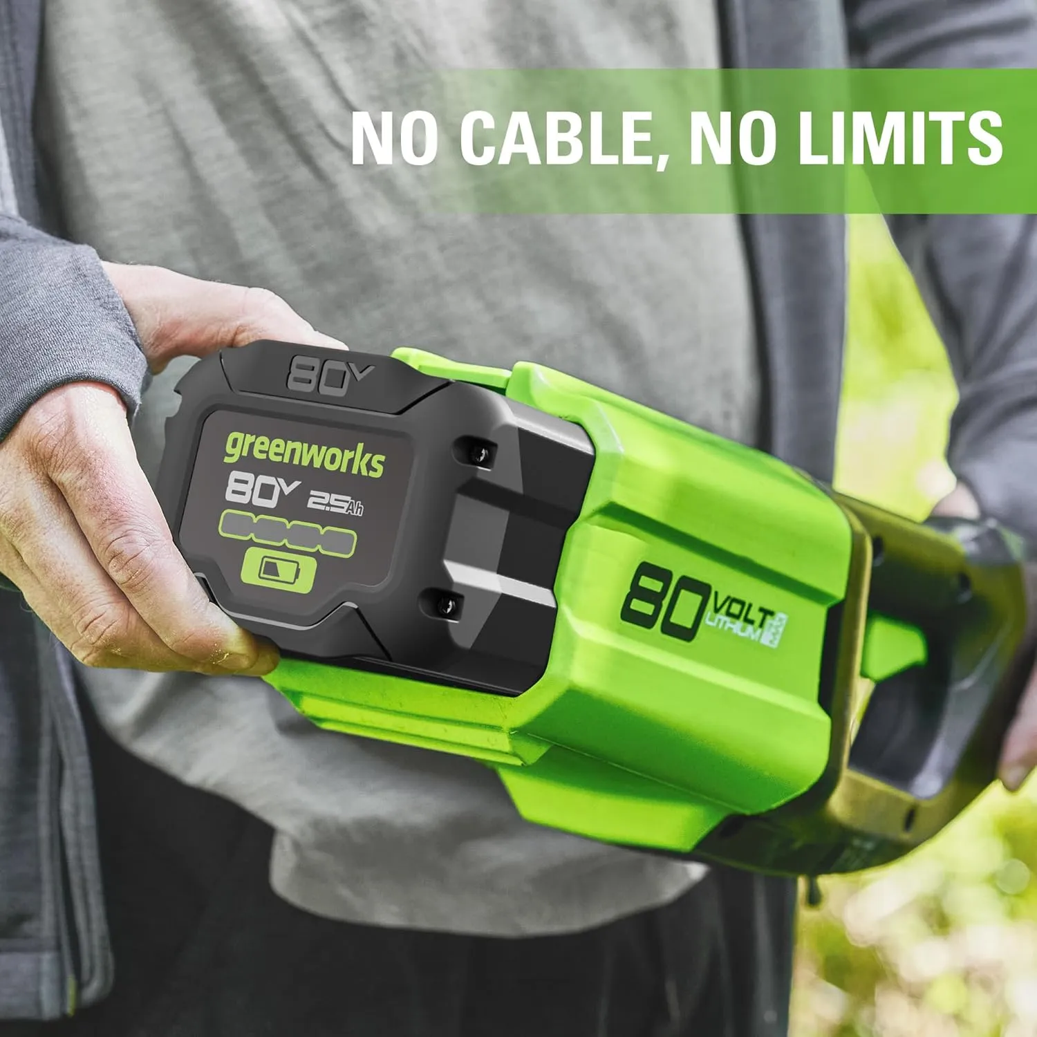 Greenworks 80V 2.5Ah Lithium-Ion Battery | Genuine Battery | Compatible with 75 Tools