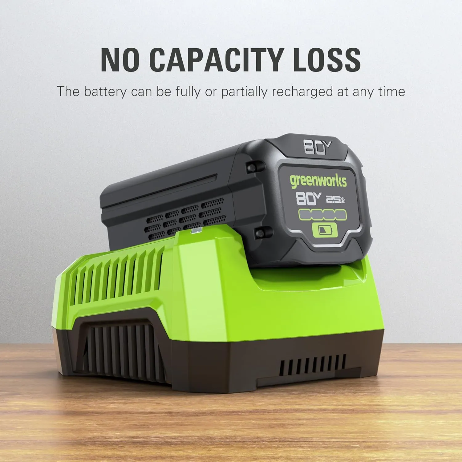 Greenworks 80V 2.5Ah Lithium-Ion Battery | Genuine Battery | Compatible with 75 Tools
