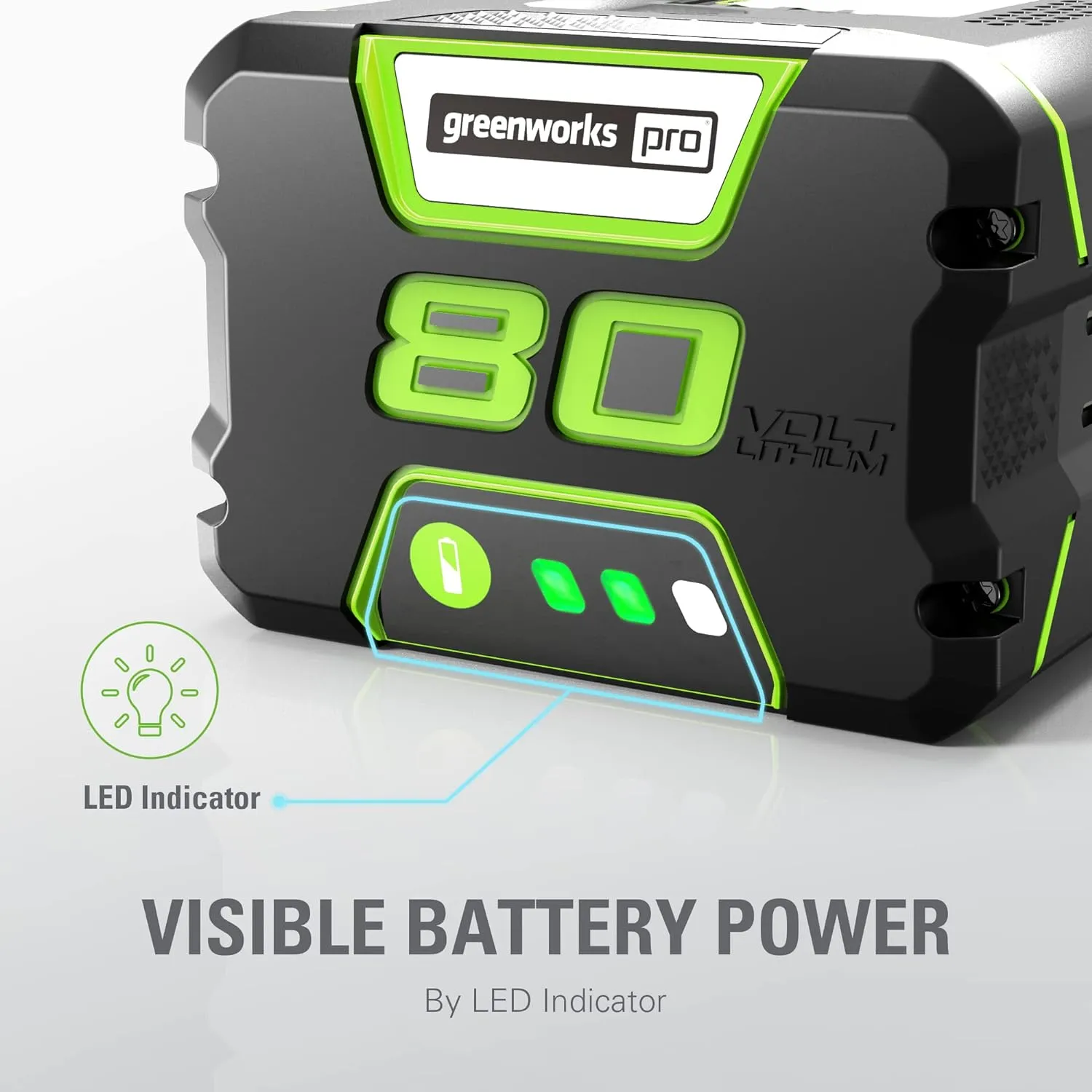 Greenworks PRO 80V 4.0Ah Lithium-Ion Battery ((Genuine Greenworks Battery / 75  Compatible Tools)