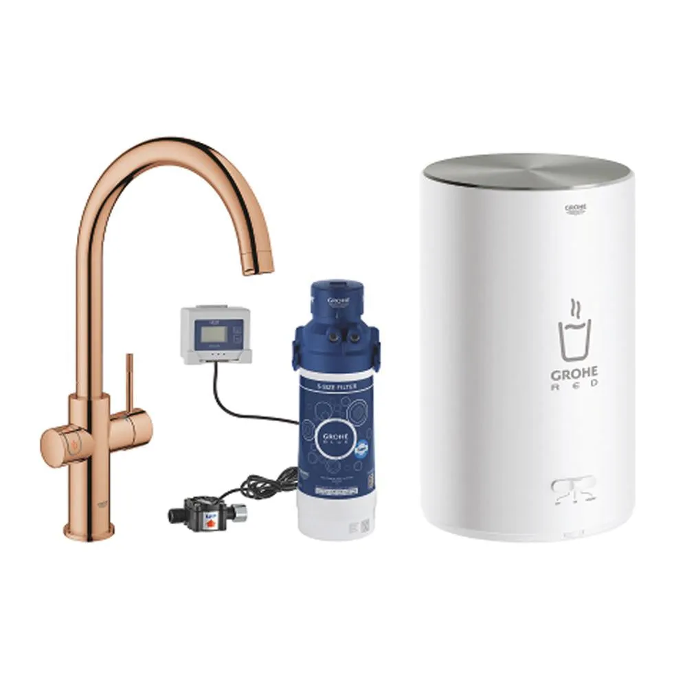 Grohe Red Duo Single Lever Tap and Medium Size Boiler