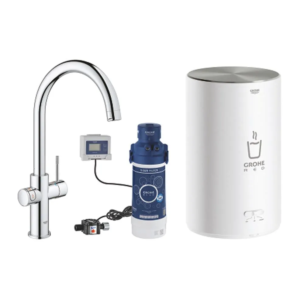 Grohe Red Duo Single Lever Tap and Medium Size Boiler