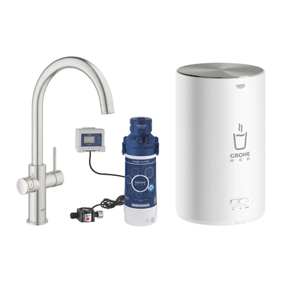 Grohe Red Duo Single Lever Tap and Medium Size Boiler