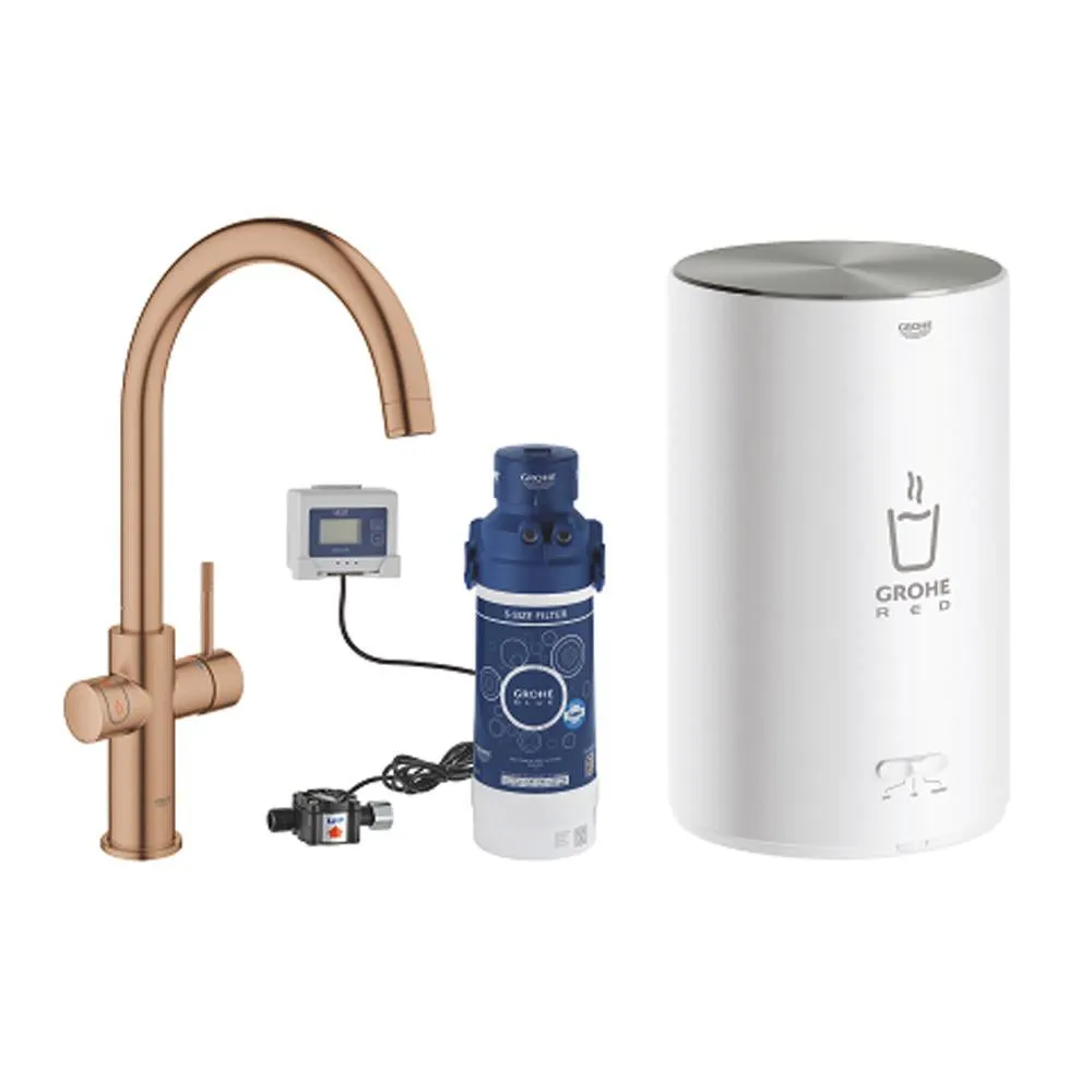 Grohe Red Duo Single Lever Tap and Medium Size Boiler