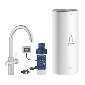 Grohe Red Duo Tap and Large Size Boiler with High C Shaped Spout