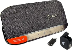 GTW Bundle with Poly SYNC 20  USB-C Bluetooth Speakerphone w/ dongle and Charger - For Streaming Voice/Video, Distance Learning, Remote Work, School,Conferencing Apps - Zoom, Webex, Meet, Teams