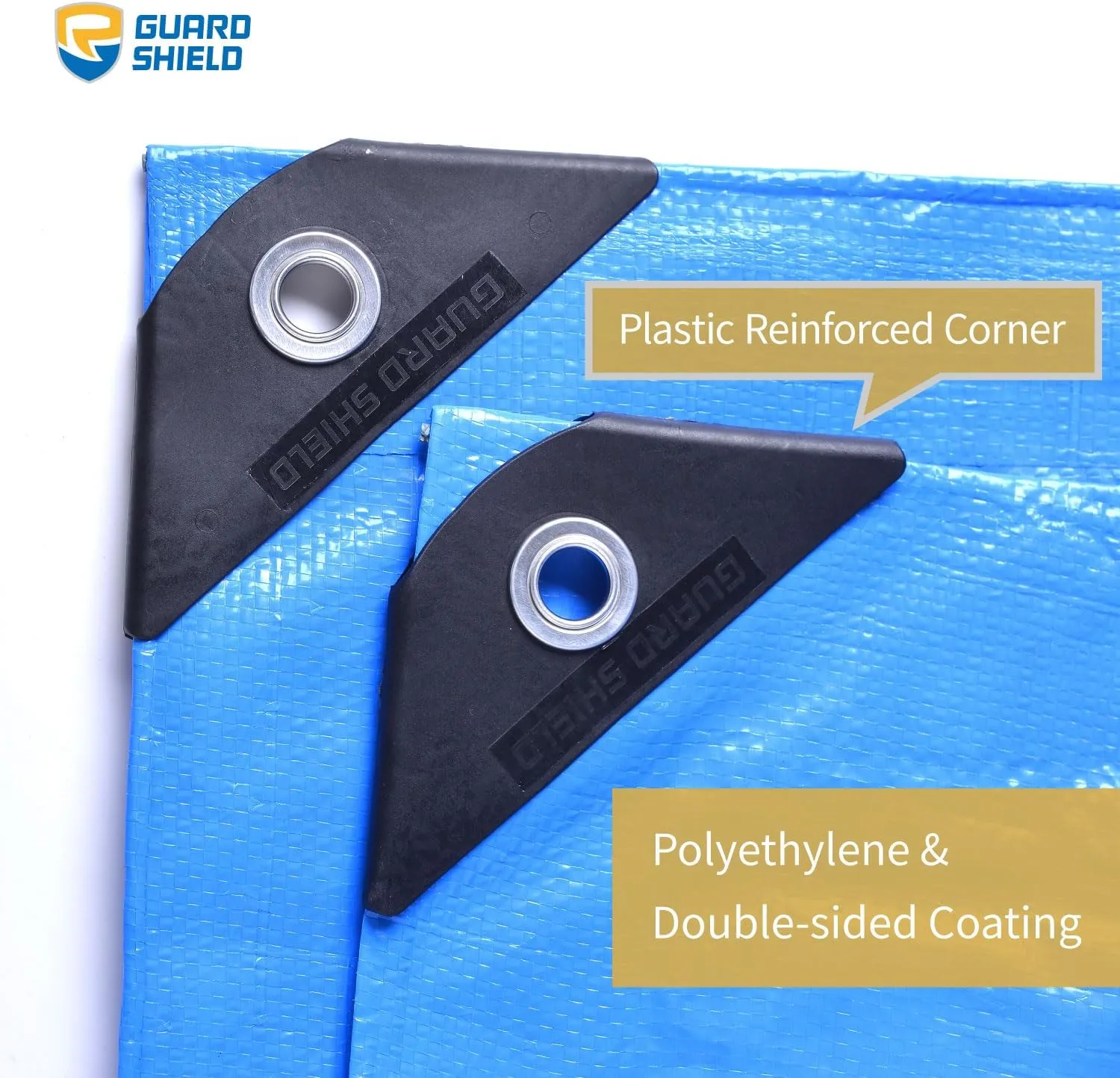 GUARD SHIELD Blue Tarp Waterproof 20x30 Feet Medium Duty All Purpose Poly Tarps Cover 7mil