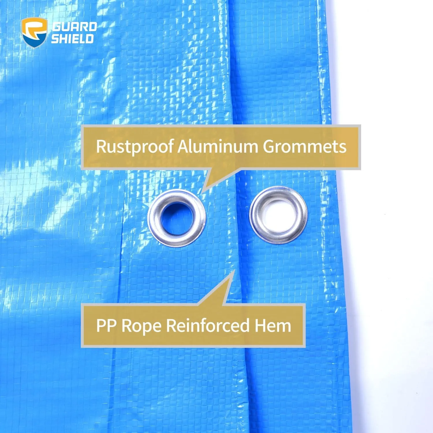 GUARD SHIELD Blue Tarp Waterproof 20x30 Feet Medium Duty All Purpose Poly Tarps Cover 7mil